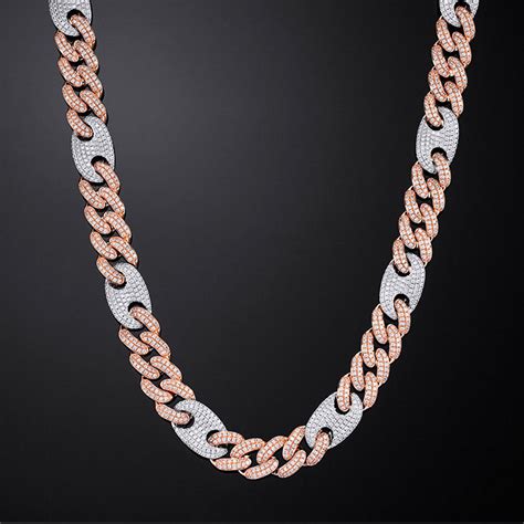 diamond gucci cuban link chain 2 tone gold gods|2 Tone Diamond Cubans Link Chains .